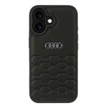 Audi Kunstleder iPhone 16 6,1&quot; schwarz/schwarz Hardcase AU-TPUPCIP16-GT/D2-BK