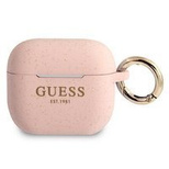 Guess GUA3SGGEP AirPods 3 cover różowy/pink Silicone Glitter