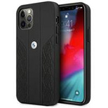 BMW Leather Curve Perforate Case for iPhone 12 Pro Max - Black