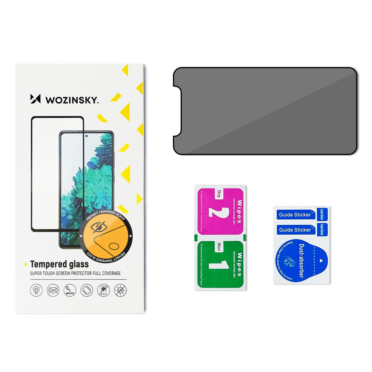 Ramka w prywatyzującym szkle hartowanym Wozinsky Privacy Glass