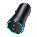 Baseus Golden Contactor Pro car charger 2x USB-C 40W gray (CGJP000013)