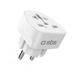 SBS Shuko/EU Reiseadapter – Universal – Weiß