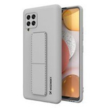 Wozinsky Kickstand Case Silikonhülle mit Ständer Samsung Galaxy A42 5G Hülle grau