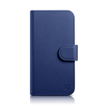 iCarer Wallet Case 2in1 Cover iPhone 14 Pro Leder Flip Case Anti-RFID blau (WMI14220726-BU)