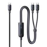 Kabel Baseus Flash 4 140W 2w1 USB-C do USB-C + USB-C 1.5 m - czarny