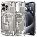 Spigen Ultra Hybrid Mag Case with MagSafe for iPhone 15 Pro - Natural Titanium (Zero One Pattern)