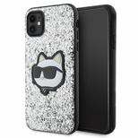 Karl Lagerfeld KLHCN61G2CPS iPhone 11 / Xr 6.1" silver/silver hardcase Glitter Choupette Patch