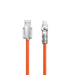 Dudao L24AC USB-A - USB-C angled cable with 180° rotation 120W 1m - orange