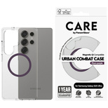 CARE by PanzerGlass Flagship Urban Combat Lila QI-Hülle für Samsung Galaxy S25 Ultra – Transparent