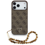 Guess 4G Strap Triangle Logo MagSafe Case für iPhone 17 Pro Max - Braun