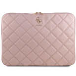 Pokrowiec Guess Quilted 4G na laptopa 16" - różowy