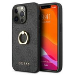 Guess GUHCP13L4GMRGR iPhone 13 Pro / 13 6,1&quot; grau/graues Hardcase 4G mit Ringständer