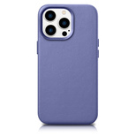 iCarer Case Lederhülle Echtlederhülle für iPhone 14 Pro Max Hellviolett (WMI14220708-LP) (MagSafe-kompatibel)