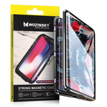 Wozinsky Full Magnetic Case 360 Magnetic Case Vorder- und Rückseite mit integriertem Glas Vivo X60 Schwarz-Transparent