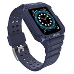 Protect Strap Band Band mit Gehäuse für Apple Watch 7 / SE (41/40 / 38 mm) Gehäuse gepanzerte Uhrenabdeckung blau