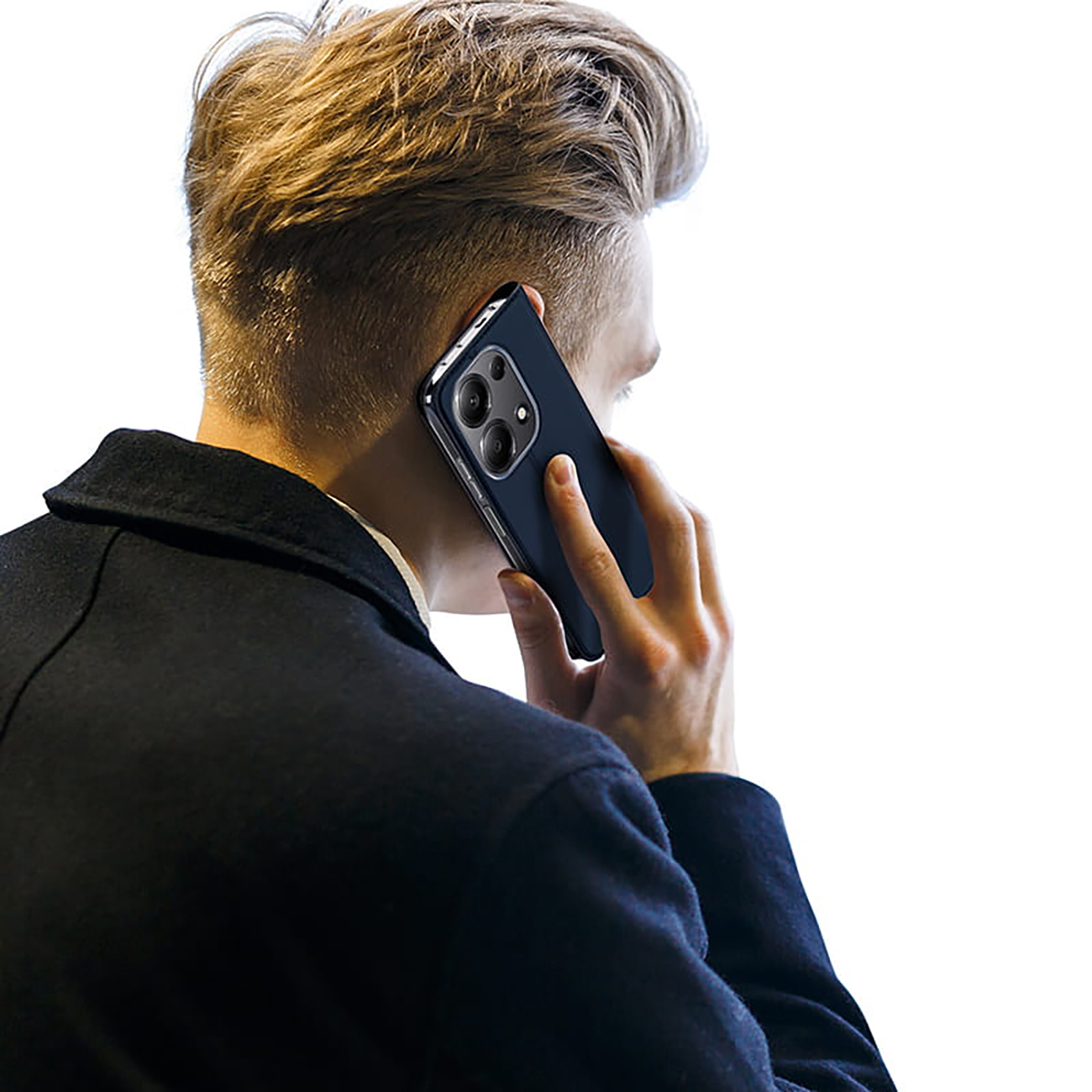 Man talking on the phone in the Dux Ducis Skin Pro case