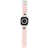 Karl Lagerfeld 3D Rubber Karl&amp;Choupette Heads Armband für Apple Watch 38/40/41 mm – Rosa