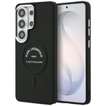 Karl Lagerfeld MagSafe Hülle mit geprägtem Ring und RSG-Logo für Samsung Galaxy S26 Ultra – Schwarz