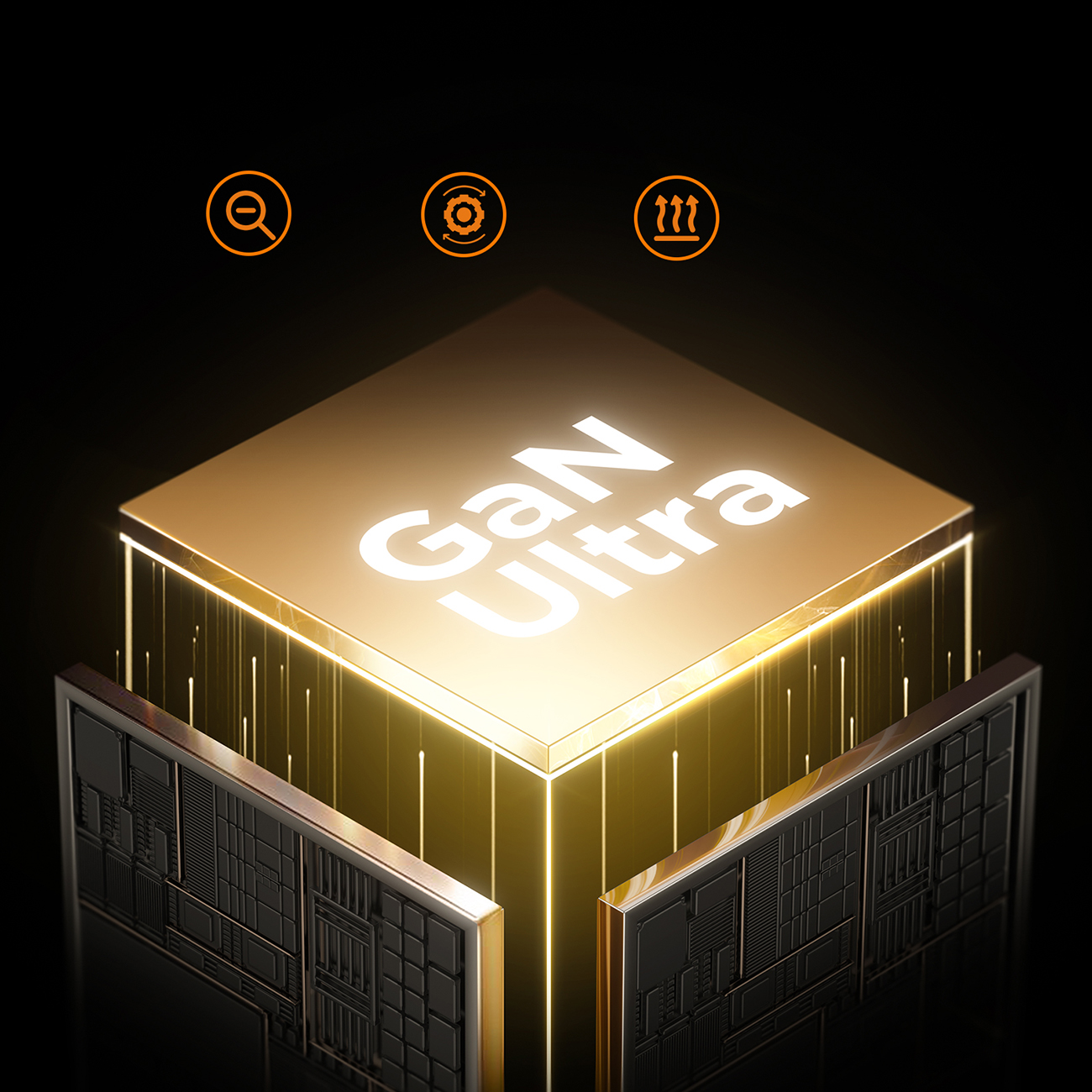 Visualization of the GaN chip located in the JR-TCL02 wall charger