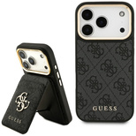 Guess 4G Hülle mit Magsafe Wallet für iPhone 17 Pro - Schwarz