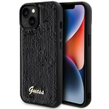 Guess Sequin Script Metal case for iPhone 14 / 15 / 13 - black