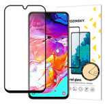 Wozinsky super haltbares Full Glue gehärtetes Glas Vollbild mit Rahmen Case Friendly Samsung Galaxy A70 schwarz