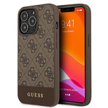 Guess GUHCP13LG4GLBR iPhone 13 Pro / 13 6.1&quot; brown/brown hard case 4G Stripe Collection