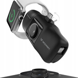 Wozinsky WF16-YCS 5000 mAh 15 W USB-C Mini-Powerbank mit integriertem USB-C-Kabel und Apple Watch Ladegerät – Schwarz