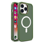 Armored Magnetic iPhone 14 Pro Max MagSafe Color Matte Case - green