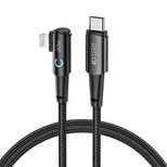 Tech-Protect UltraBoost L Lightning (angled) / USB-C (straight) PD 20W 3A 1m cable - gray