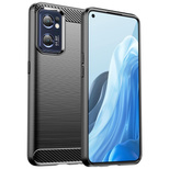 Carbon Case für Realme Narzo 50 5G flexible Silikon-Carbon-Hülle schwarz