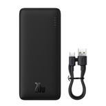 Baseus Airpow 20W 20000mAh Power Bank with Baseus Simple Series USB-A - USB-C 50cm Cable - Black