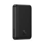 [RETURNED ITEM] Baseus Magnetic Mini Power Bank with MagSafe 15W / PD QC 20W 10000mAh Black (Overseas Edition) + Xiaobai Series Cable USB-C - USB-C 60W 3A 0.5m Black