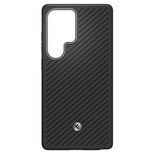 Spigen Enzo Aramid GP-FPS938PGABW Silikonhülle mit integriertem MagFit-Ring für Samsung Galaxy S25 Ultra, Schwarz