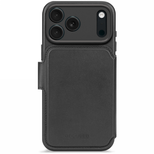 Etui Decoded Leather Detachable Wallet MagSafe na iPhone 17 Pro - czarne