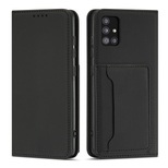 Magnet Card Case etui do Xiaomi Redmi Note 11 Pro pokrowiec portfel na karty kartę podstawka czarny