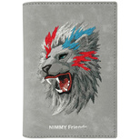 Etui Nimmy Raptor Lion na paszport/ portfel - szare