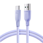 Joyroom Multi-Color Series S-A34 USB-A/USB-C-Kabel 100 W 1 m – Lila