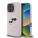 Karl Lagerfeld Silikonhülle mit Heads Print MagSafe für iPhone 16 Pro - Pink