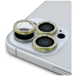 Guess Rhinestone Camera Lens Glass for iPhone 16 Pro / 16 Pro Max - Gold