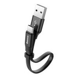 Baseus Nimble flat cable USB / USB-C cable with holder 2A 0.23M black (CATMBJ-01)