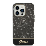 Guess Bandana Paisley iPhone 14 Pro 6.1&quot; Hülle - Schwarz