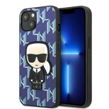 Karl Lagerfeld KLHCP13MPMNIKBL iPhone 13 6.1" hardcase blue/blue Monogram Ikonik Patch