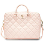 Guess Quilted 4G bag for a 16&quot; laptop - pink