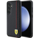 Etui Ferrari Carbon Printed Line na Samsung Galaxy S24+ - czarne