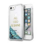 Etui Guess Liquid Glitter Party na iPhone 6 / 7 / 8 / SE 2020 / SE 2022 - niebieskie