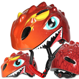Wozinsky Children's Bicycle Helmet, Dragon Pattern, Lightweight, S - Red