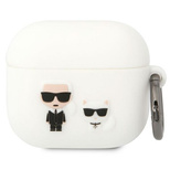 Karl Lagerfeld KLACA3SILKCW AirPods 3 cover white/white Silicone Karl &amp; Choupette