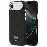 Guess Glitter Triangle Logo MagSafe Case for iPhone 17 Air - Black