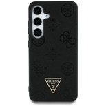 Guess Grained Hot Stamp Peony Pattern Triangle Logo MagSafe Case for Samsung Galaxy S25 Ultra Black